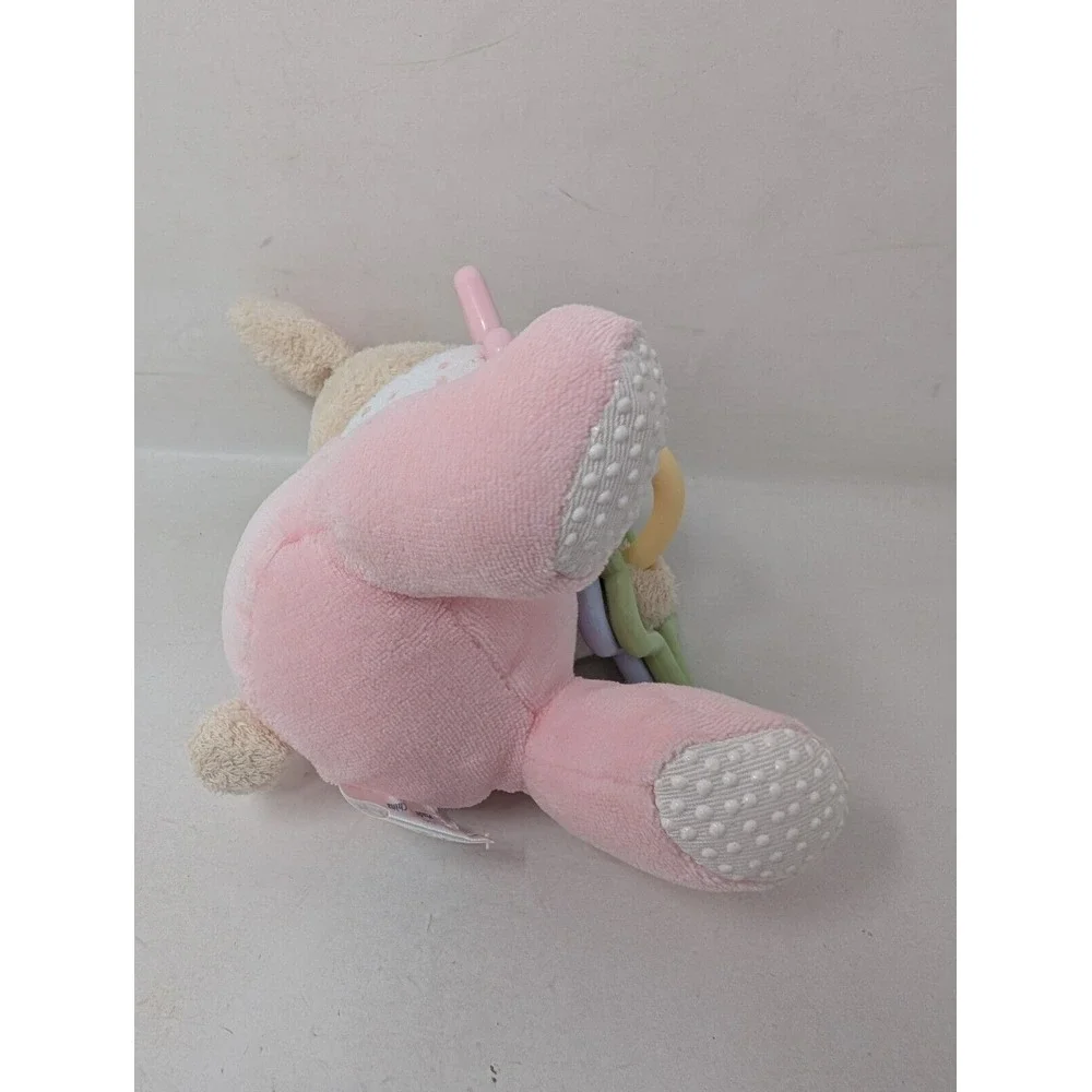 Vintage Carters Prestige White Bunny Rabbit Plush Rattle Stuffed Animal Baby 90s